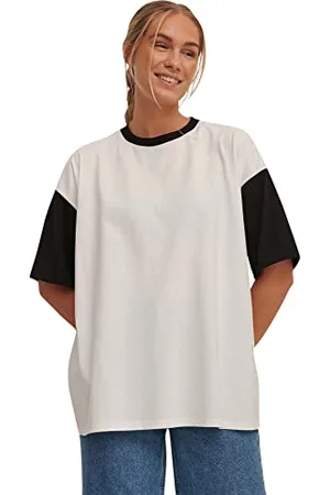 NA-KD Damska organiczna koszulka bokserska oversize, , XS