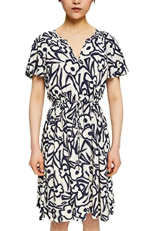 ESPRIT Collection Wzorzysta sukienka ze ściągaczem, , 34