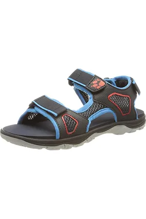 Jack Wolfskin Dzieci uniseks TARACO BEACH SANDAL K sandały, Niebieski/Czerwony, 27 EU