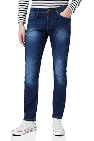 Enzo Dżinsy męskie skinny, Niebieski (ciemne mycie), 38W / 34L