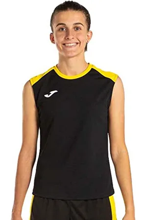 Joma Koszulka damska Eco Championship Tank Top Black/Żółty, XL