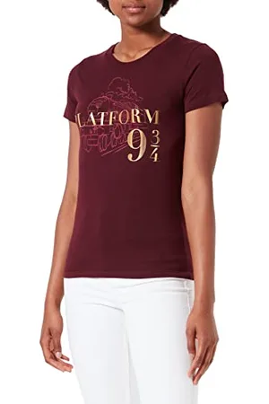 Harry Potter WOHAPOMTS332 Koszulka, Bordeaux, XL Kobiety