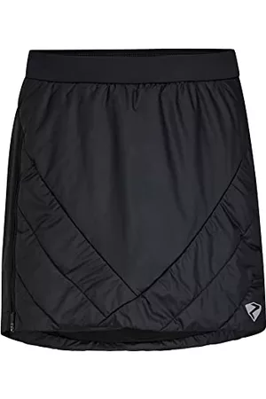 Ziener Damska spódnica termiczna/outdoorowa/narciarska, wełniana, wiatroszczelna, nie zawiera PFC, czarna, 44