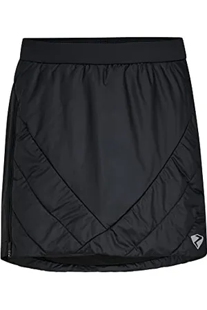 Ziener Damska spódnica termiczna/outdoorowa/narciarska, wełniana, wiatroszczelna, nie zawiera PFC, czarna, 36