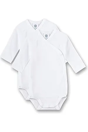 Sanetta Unisex niemowlęce białe body owijane w dwupaku, , 56 cm