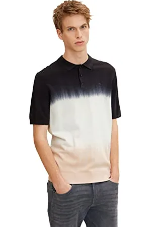 TOM TAILOR Męskie Koszulka polo z dzianiny z gradientem kolorów 1030391, , XXL