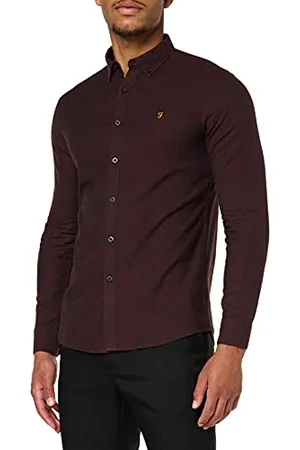 Farah ® Męska koszula Steen Slim Fit Brushed Cotton, , XXL