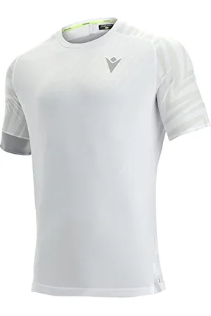 macron Męska koszulka Padel Prime Cb Pablo Ss Man Deep White/Silver Print Gaming, XXL, , XXL