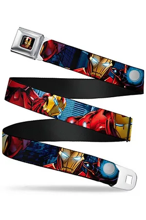 Buckle Pas bezpieczeństwa Iron Man Wim016, wielokolorowy, szerokość 4 cm - 61-97 cm długości, , 4 cm Breit-61 cm- 97 cm in Länge