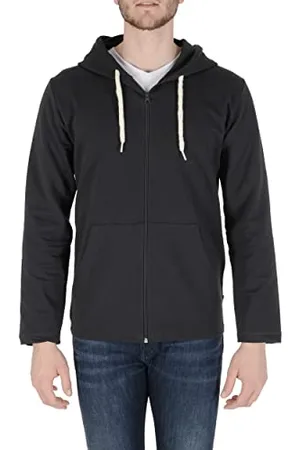 19V69 Italia Męska bluza z kapturem Thomas Dark Grey, ciemnoszara, XXL (18 sztuk), , XXL