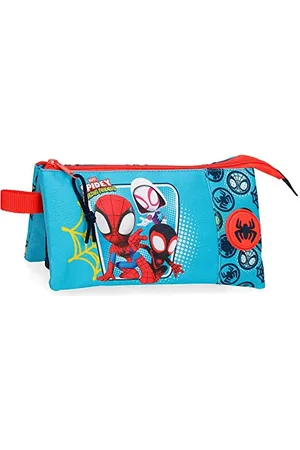 Marvel Spidey Team Up potrójne etui niebieskie 22 x 12 x 5 cm poliester, niebieskie, potrójne etui, , Potrójne etui