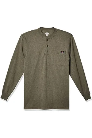 Dickies Henley Męska koszulka z długim rękawem o wysokiej gramaturze, M