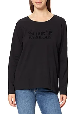 Blue Seven Damen Langarmshirt True Classics T-Shirt, Czarny Orig, 46 Kobiety, , 42