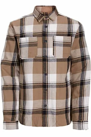 JACK & JONES Mens Jprblalogan Check Overshirt L/S Sn koszulka z długim rękawem, , S