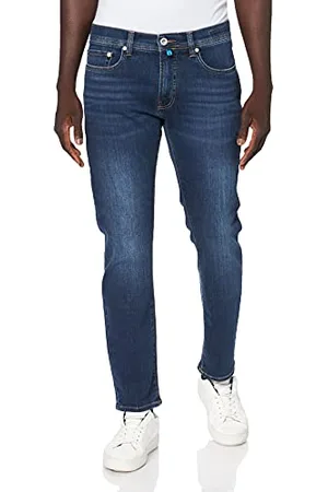 Pierre Cardin Męskie proste dżinsy, Ciemnoniebieskie używane buffy, 32W / 32L