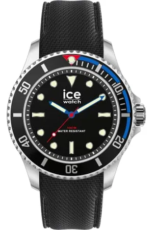 Ice-Watch ICE steel Black blue red - Męski zegarek z silikonowym paskiem - 020379 (Medium)