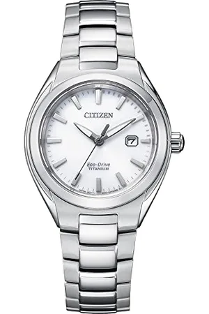 Citizen Damski analogowy zegarek Eco-Drive z tytanową bransoletką, , Einheitsgröße, bransoletka