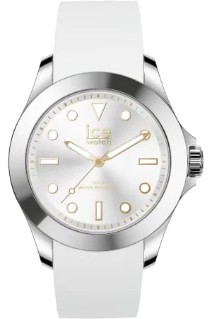 Ice-Watch ICE steel White gold - Damski zegarek z silikonowym paskiem - 020384 (Medium)