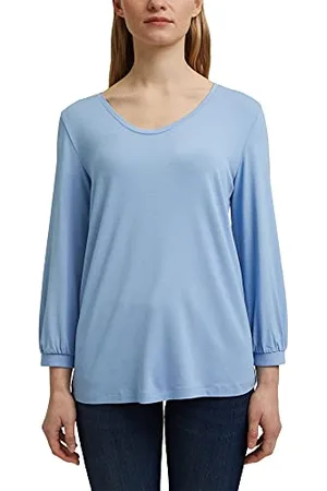 ESPRIT Damski T-shirt 021ee1k318, 435/pastelowy niebieski, XXL, , XXL