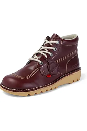 Kickers Klasyczne botki Kick Hi, bardzo wygodne, dodatkowa trwałość, jakość premium, męskie, Ciemnoczerwony, 41 EU