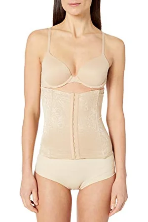 Maidenform Damska bielizna modelująca talię, wyszczuplająca brzuch z koronką, ultra mocny gorset kontrolny, L