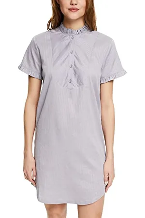 ESPRIT Jaquard Stripe Nw Bci NS S-SLV Damska koszula nocna, , 36