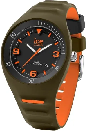 Ice-Watch P. Leclercq Khaki orange - Męski zegarek z silikonowym paskiem - 020886 (Medium)