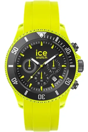 Ice-Watch ICE chrono Neon yellow - Męski żółty zegarek z silikonowym paskiem - Chrono - 019843 (Extra large)