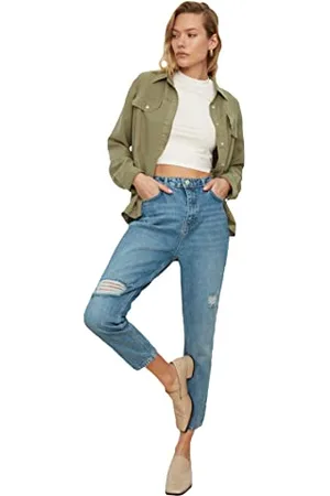 Trendyol Jeans - Blue - High Waist, , 42