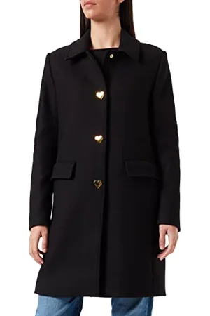 Moschino Damski płaszcz w linie, , 48