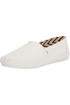 TOMS Damskie płócienne espadryle z bawełny z recyklingu, biały, 11