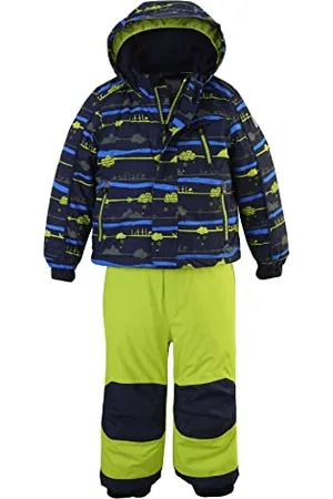 Killtec Unisex FISW 5 MNS Jckt and PNTS 3 w 1 kombinezon narciarski/kombinezon zimowy z odpinanymi spodniami i kapturem, limonkowy, 98/104, , 98-104