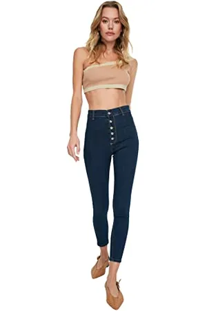 Trendyol Damskie dżinsy z wysokim stanem Skinny Fit, , 32