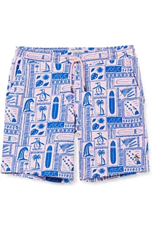 Original Penguin Męskie spodenki polarowe KNT Surf Pete Print Casual, , S