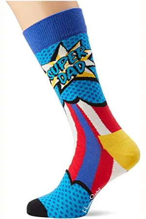 Happy Socks Męska skarpety Super Dat, niebieskie, 41-46