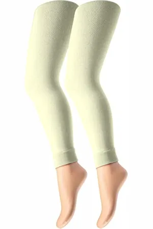 Camano Unisex dziecięce legginsy Online Children fine Sustainable 40DEN 4-pak skarpet, kolor biały (Offwhite) 122/140, , 98