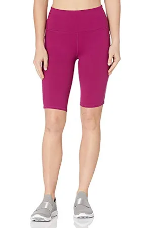 Skechers Damskie spodenki rowerowe Walk Go Flex z wysokim stanem 25 cm z kieszeniami, różowe, rozmiar XS, , XS