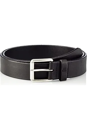 Marc O’ Polo Męski, elegancki, skórzany pasek w stylu vintage, stylowe akcesorium, Czarny, 100 cm