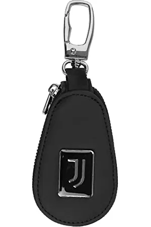 Juventus Breloczek do kluczy ze skóry, z zamkiem błyskawicznym, pilotem zdalnego sterowania lub kluczem, z logo Icon, oficjalny produkt 131842
