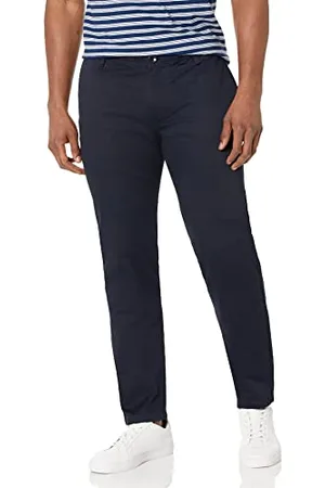 Armani Exchange Mens Chino Stretch Khakis, DEEP Navy, S