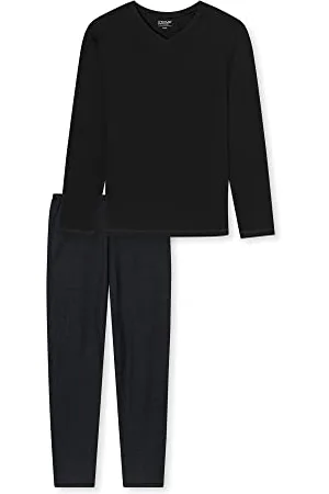 Schiesser Herren Schlafanzug Set Shirt und Hose lang - Nachtwäsche