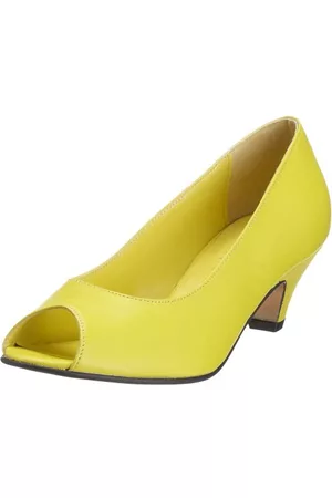 d.co WF1211, Low heel pump open toe, Womens Fashion, żółty, żółty - żółty - 36 EU