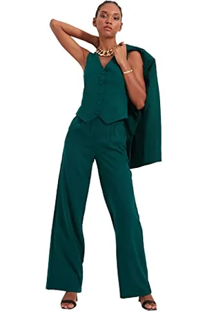 Trendyol Green Spacious Trousers Szorty damskie, , 34