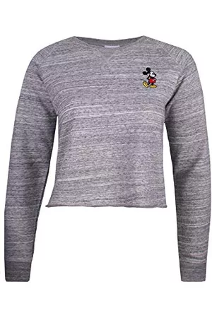 Disney Kobieta Bluzy z Kapturem - Damska bluza z haftem z myszką Miki z lewej klatki piersiowej