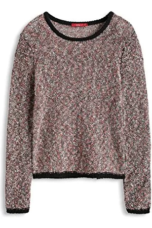 ESPRIT Kobieta Swetry i Pulowery - Damski sweter Summer Boucle, wielokolorowy (Red Colourway 699), M