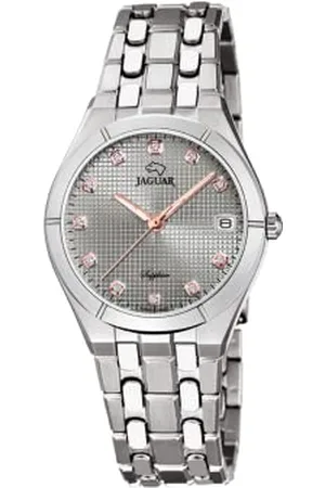 Jaguar J671/B zegarek damski, 32 mm, szara obudowa ze stalowym paskiem