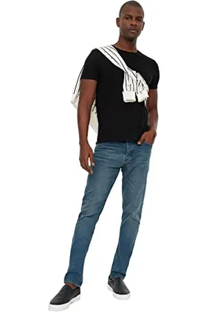 Trendyol Indigo Mężczyzna Denim Chudy Dżinsy Mężczyźni, , 30