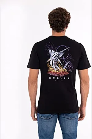 Hurley Męska koszula M Evd Wsh chromowana ryba Ss S