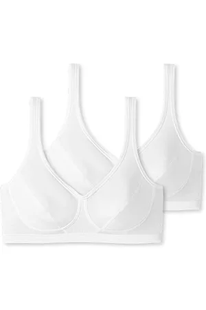 Schiesser Damski Biustonosz z Miseczkami, Zestaw 2 Sztuk, Bawełna Organiczna, 95/5, , 75B