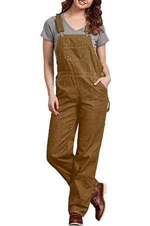 Dickies Damskie ogrodniczki w swobodnym stylu z prostymi nogawkami, , XL